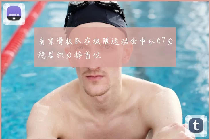 南京滑板队在极限运动会中以67分稳居积分榜首位